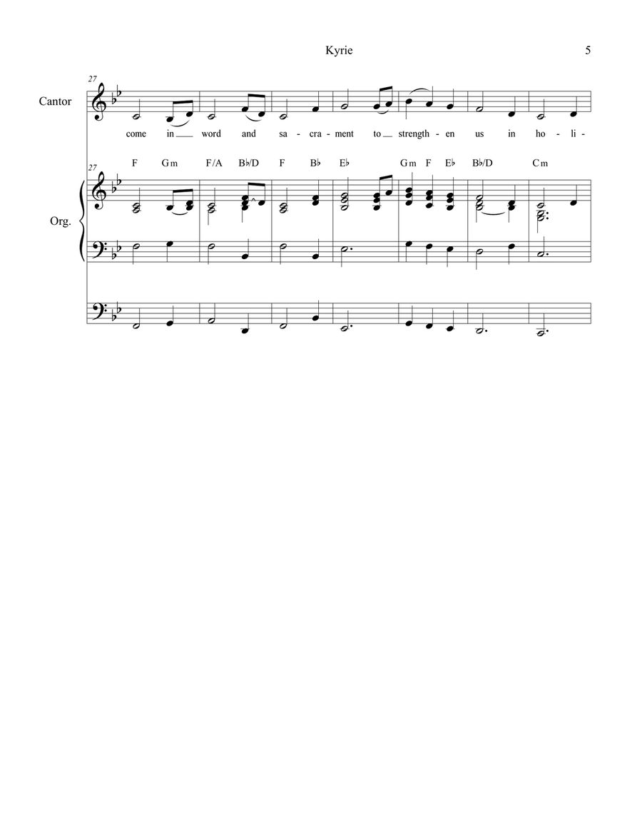 Mass of Saint Cecilia (Vocal Score) 4-Part scores gallery preview page 6