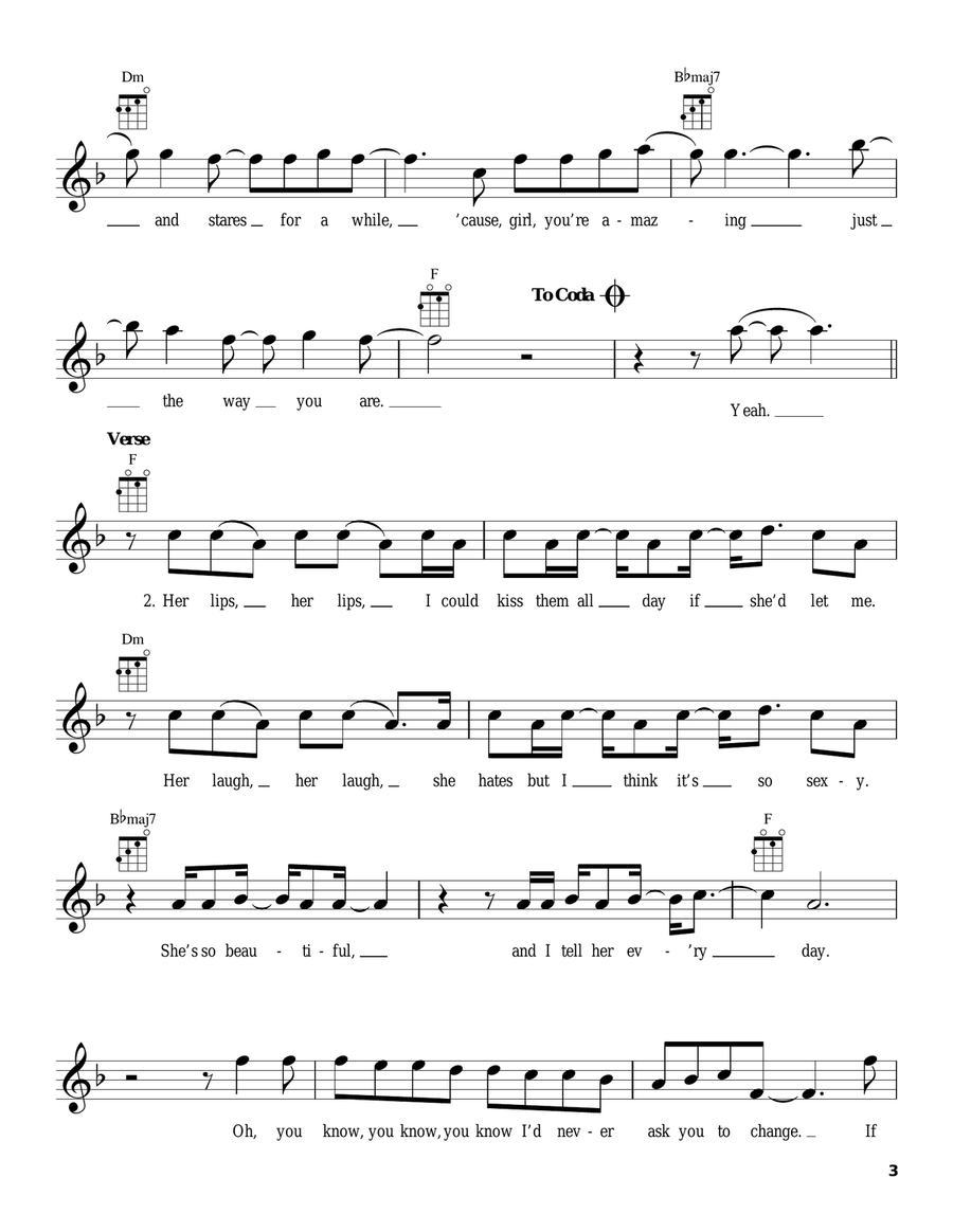 Just The Way You Are Just The Way You Are Ukulele scores gallery preview page 3