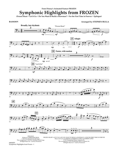 Symphonic Highlights from Frozen - Bassoon