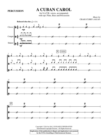 A Cuban Carol - Percussion