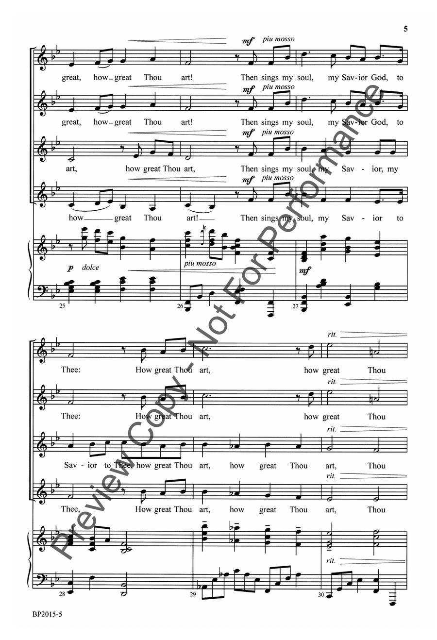 How Great Thou Art - SSAA SSAA scores gallery preview page 6