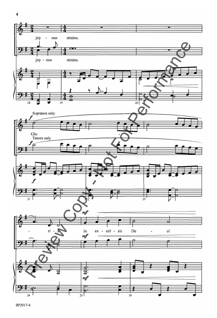 Angels We Have Heard on High - Anglea 4-Part scores gallery preview page 5