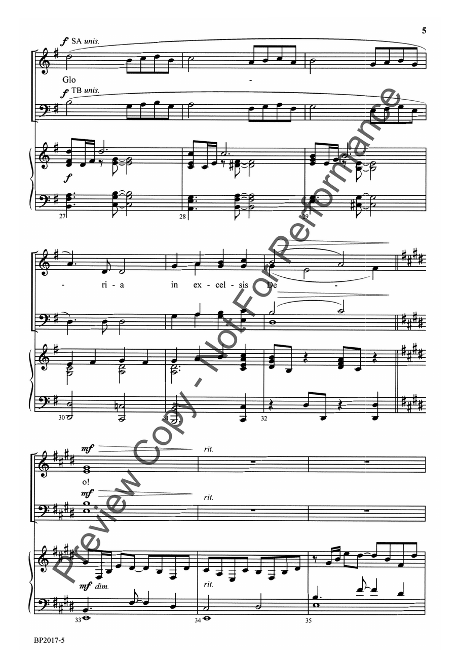 Angels We Have Heard on High - Anglea 4-Part scores gallery preview page 6