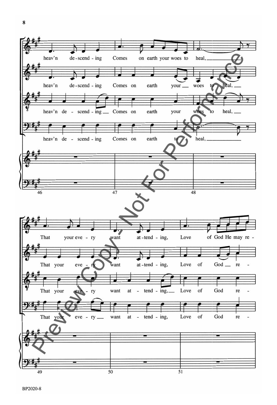 Sweetest Music, Softly Stealing 4-Part scores gallery preview page 9
