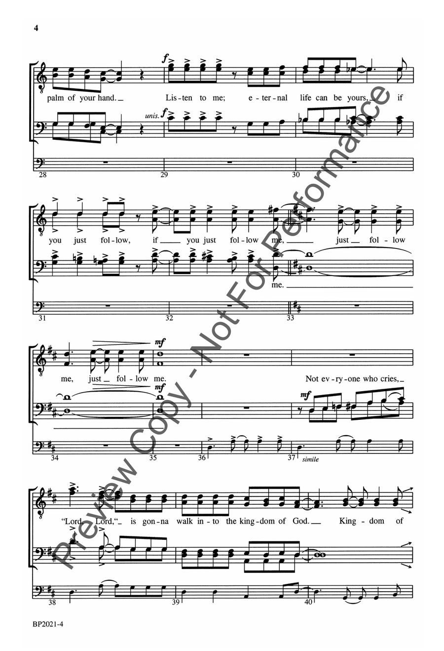 Lord, Lord - TTBB Lord, Lord - TTBB TTBB scores gallery preview page 5