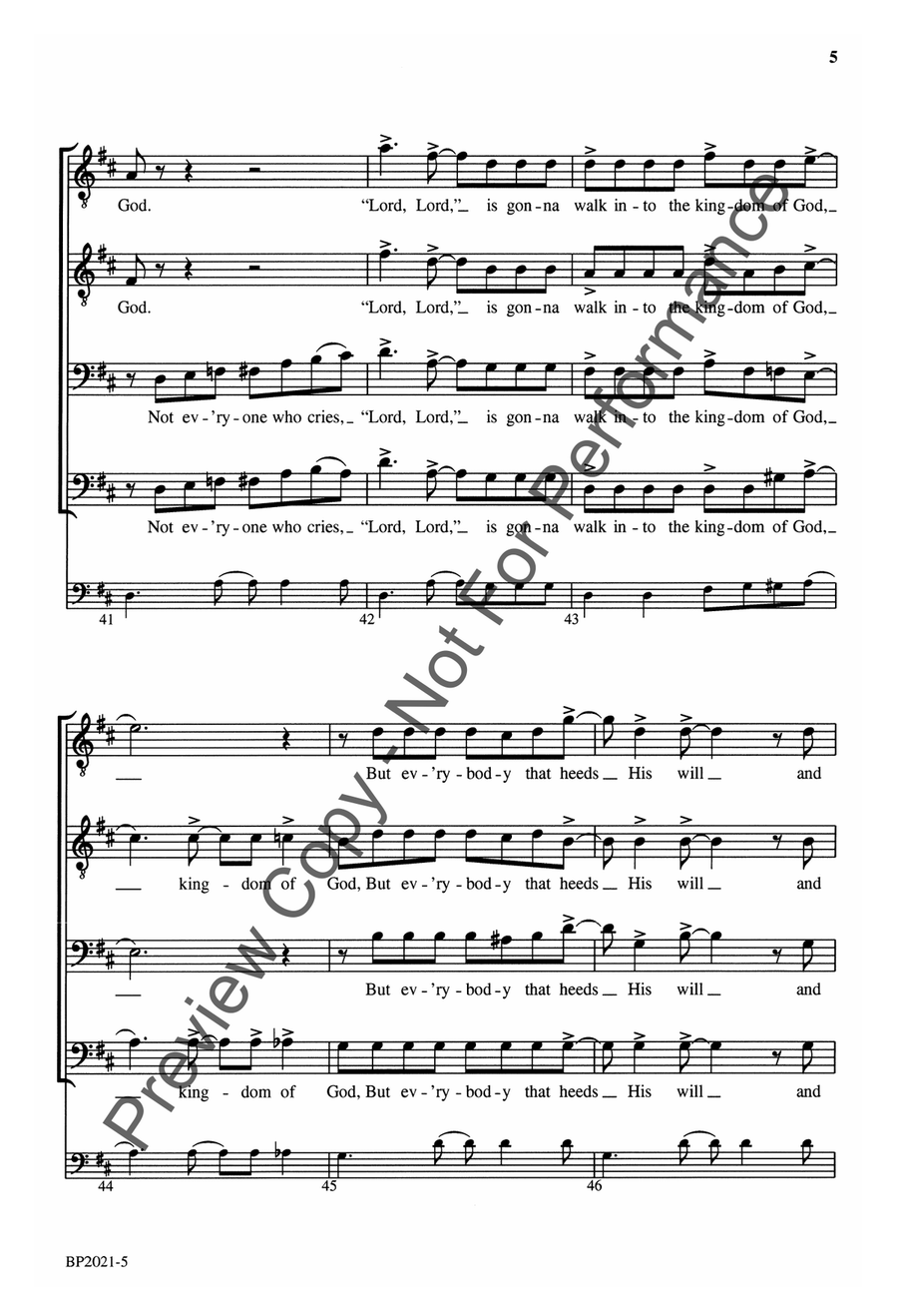 Lord, Lord - TTBB Lord, Lord - TTBB TTBB scores gallery preview page 6