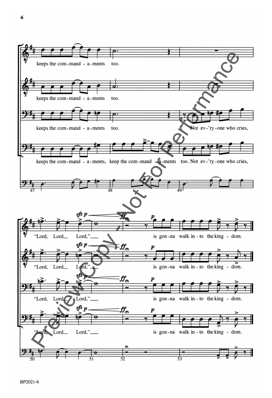 Lord, Lord - TTBB Lord, Lord - TTBB TTBB scores gallery preview page 7