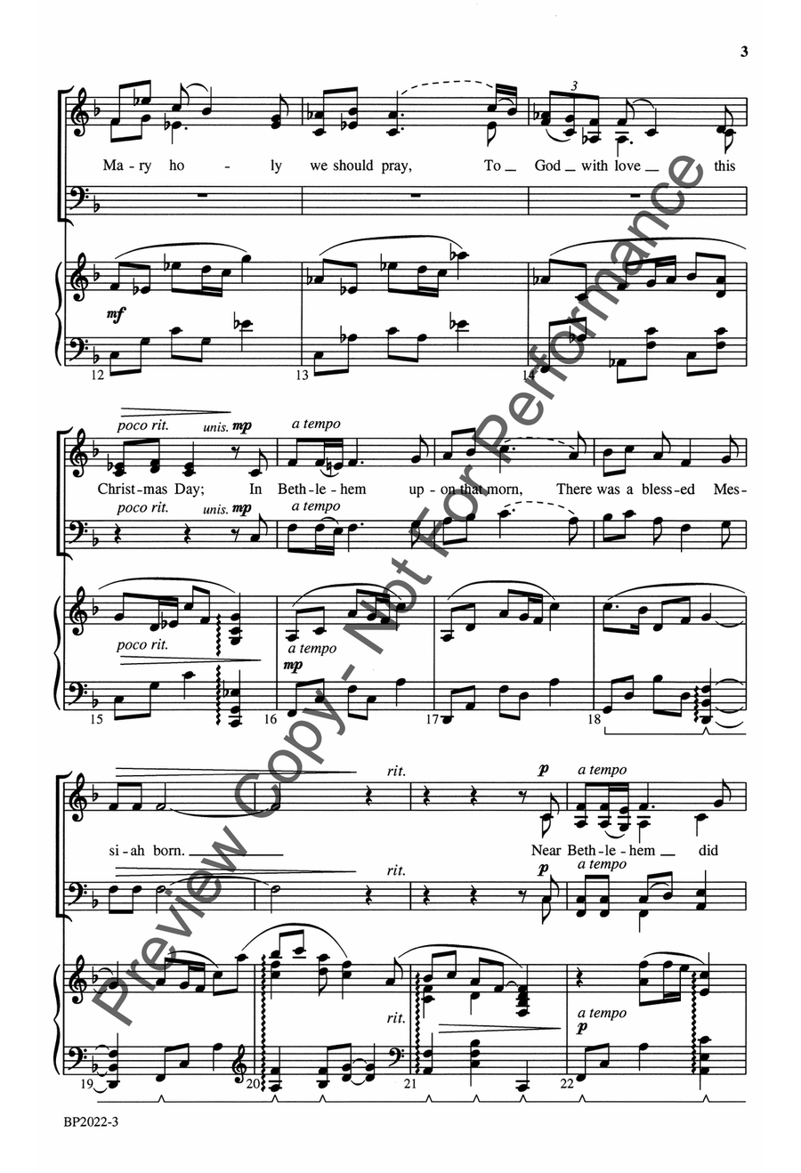 The Wexford Carol The Wexford Carol 4-Part scores gallery preview page 4
