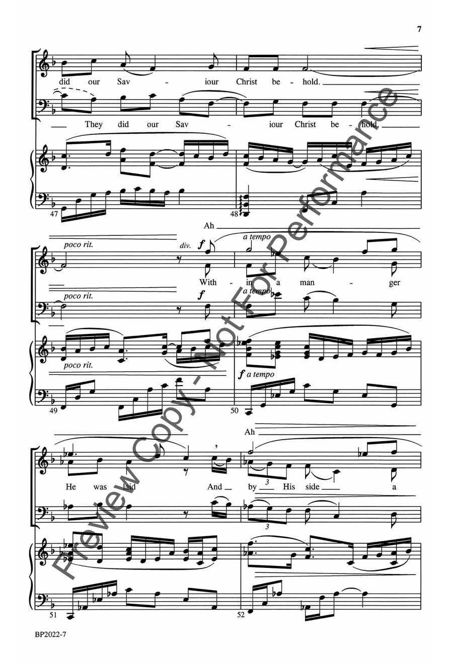 The Wexford Carol The Wexford Carol 4-Part scores gallery preview page 8
