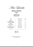 Eight lyric arias for soprano and piano