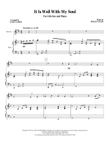 It Is Well With My Soul (Alt Sax Piano and Sax Part) mini preview