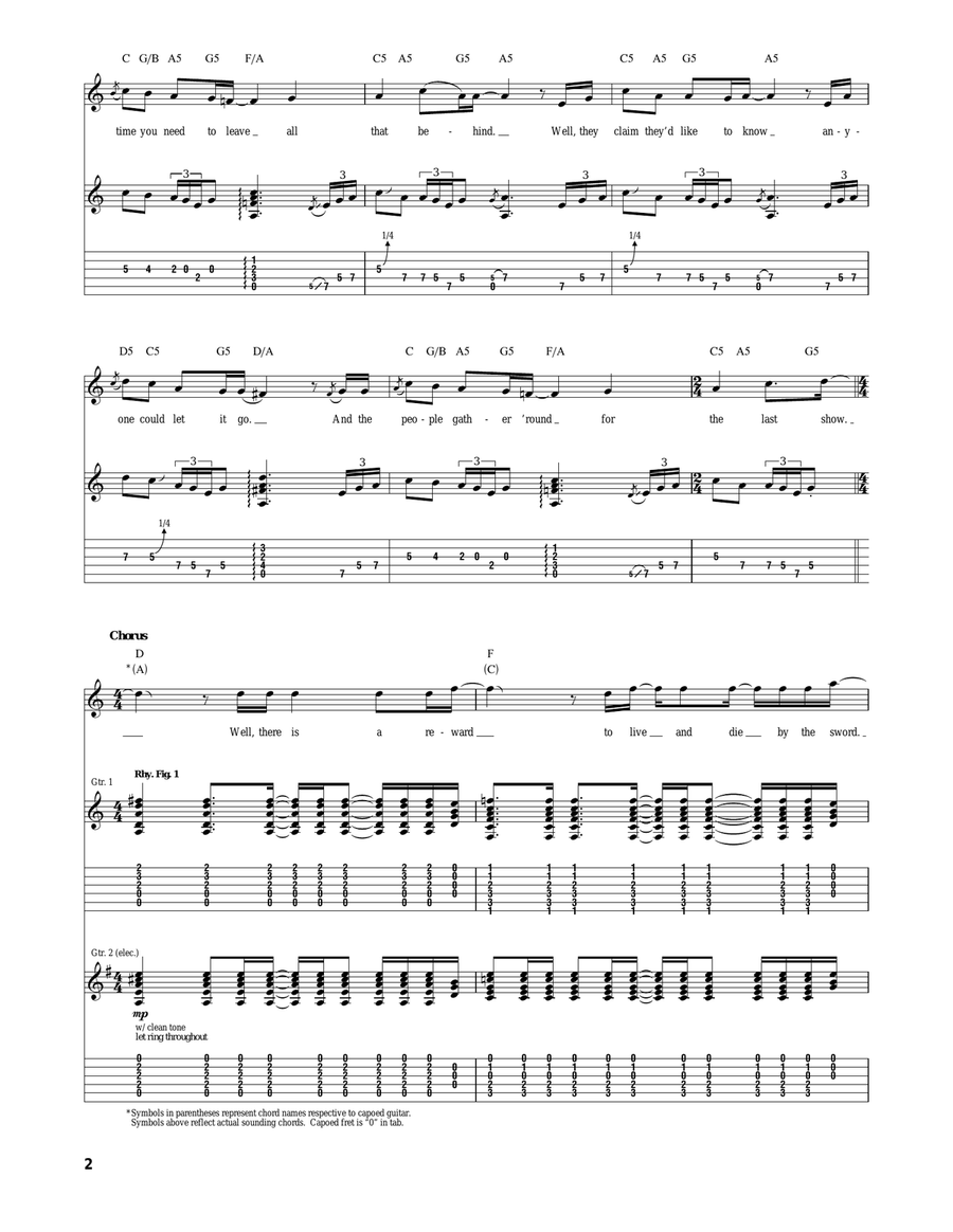 By The Sword By The Sword Acoustic Guitar scores gallery preview page 2