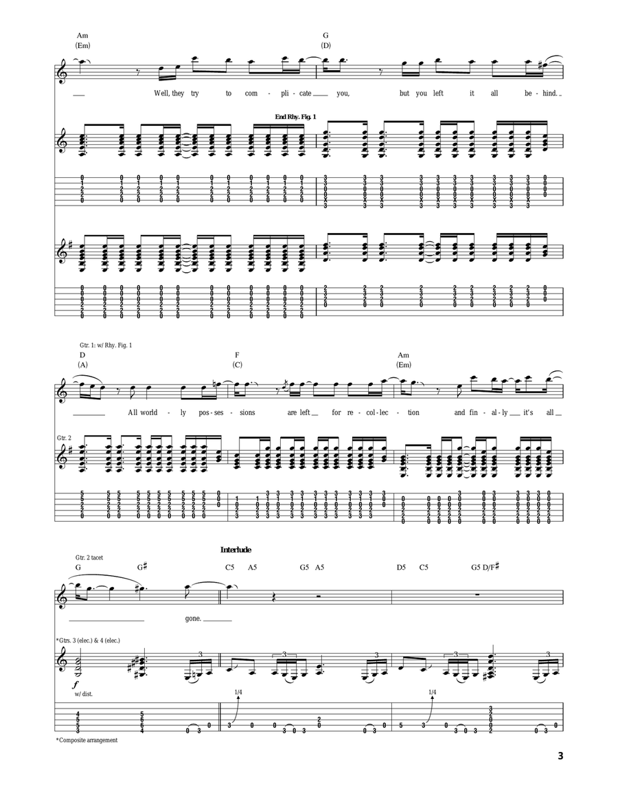 By The Sword By The Sword Acoustic Guitar scores gallery preview page 3