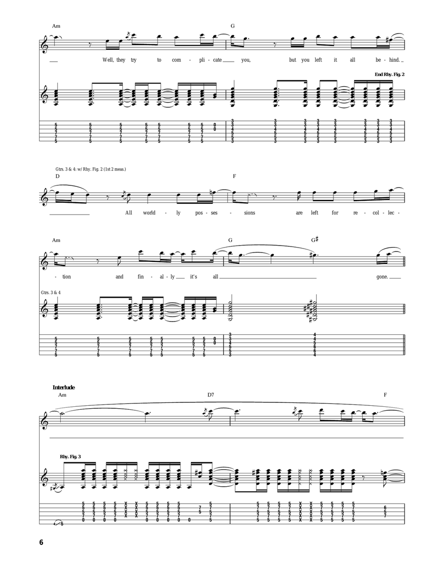 By The Sword By The Sword Acoustic Guitar scores gallery preview page 6