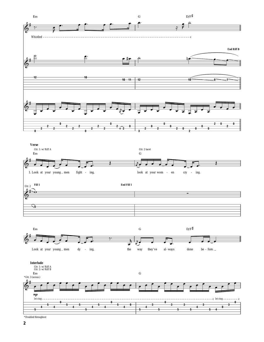Civil War Civil War Acoustic Guitar scores gallery preview page 2