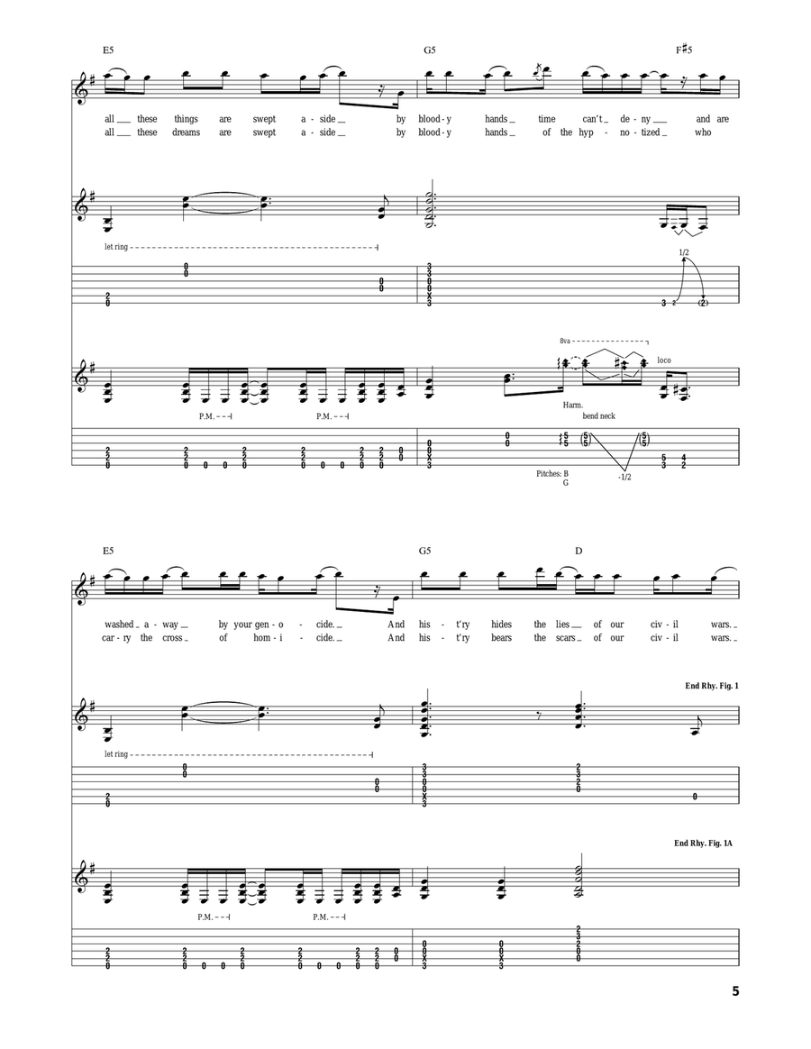 Civil War Civil War Acoustic Guitar scores gallery preview page 5