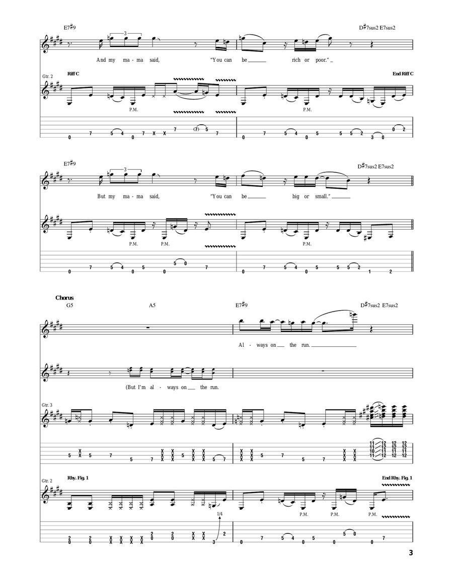 Always On The Run Always On The Run Acoustic Guitar scores gallery preview page 3