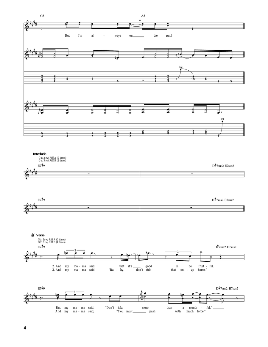 Always On The Run Always On The Run Acoustic Guitar scores gallery preview page 4