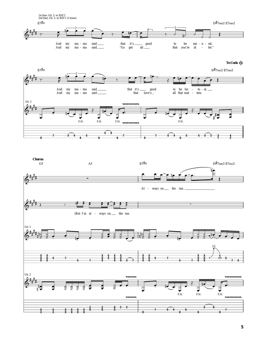 Always On The Run Always On The Run Acoustic Guitar scores gallery preview page 5