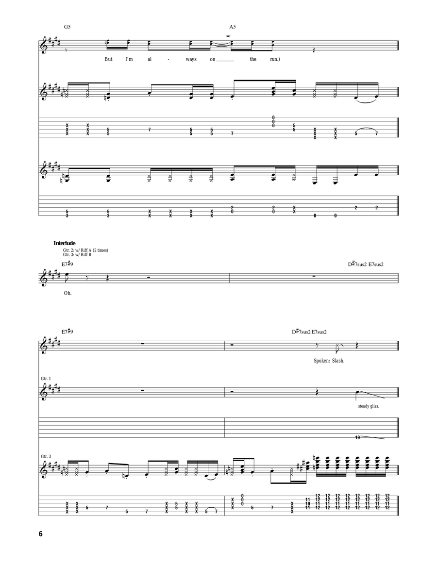 Always On The Run Always On The Run Acoustic Guitar scores gallery preview page 6