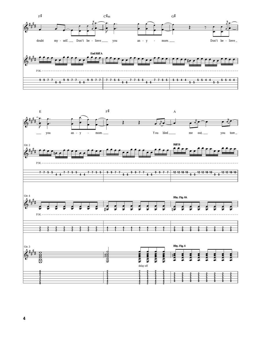 You're A Lie Acoustic Guitar scores gallery preview page 4