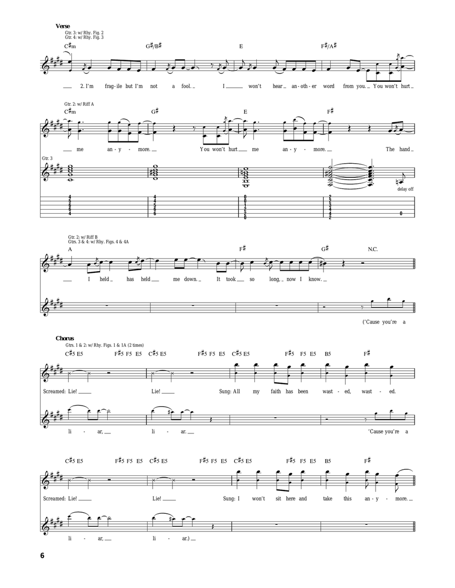 You're A Lie Acoustic Guitar scores gallery preview page 6