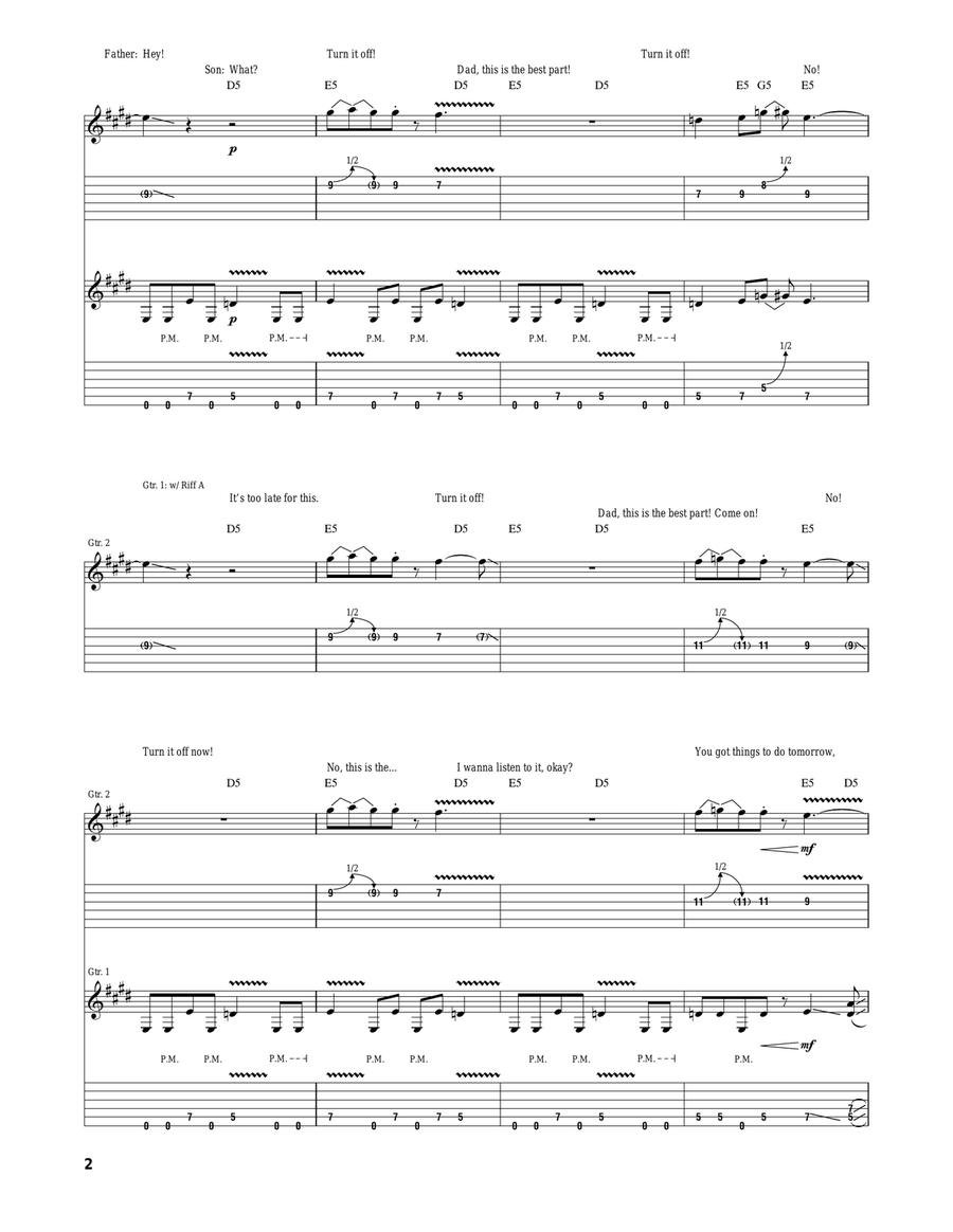 Black Or White Black Or White Acoustic Guitar scores gallery preview page 2