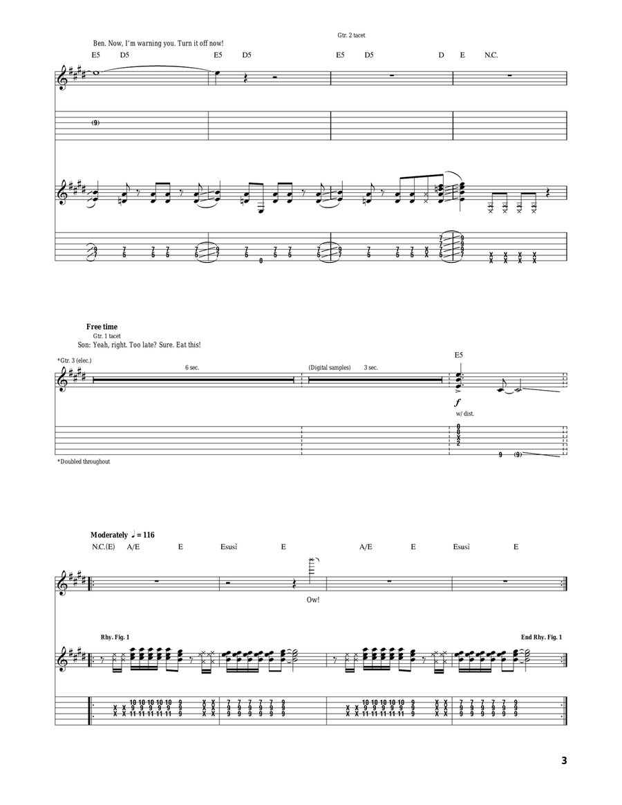 Black Or White Black Or White Acoustic Guitar scores gallery preview page 3