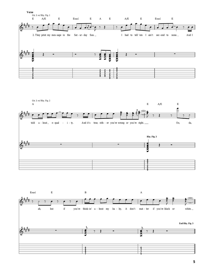 Black Or White Black Or White Acoustic Guitar scores gallery preview page 5