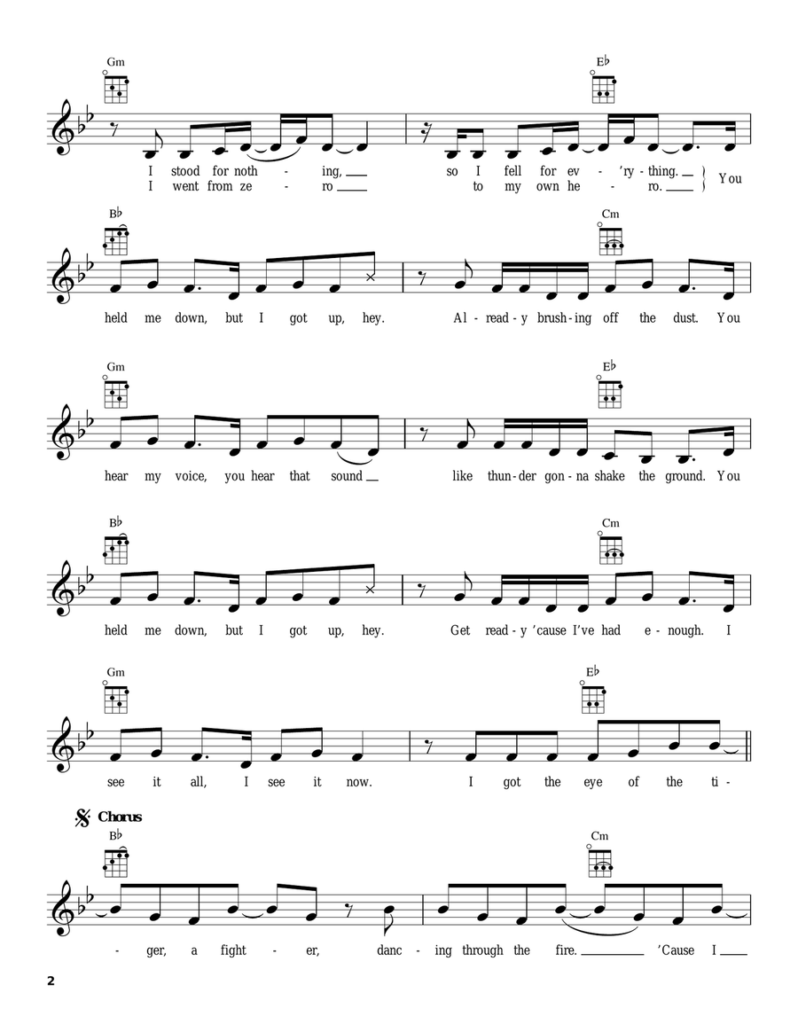 Roar Roar Ukulele scores gallery preview page 2