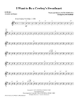 I Want to Be a Cowboy's Sweetheart - Guitar 1