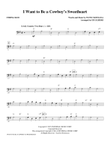 I Want to Be a Cowboy's Sweetheart - Bass