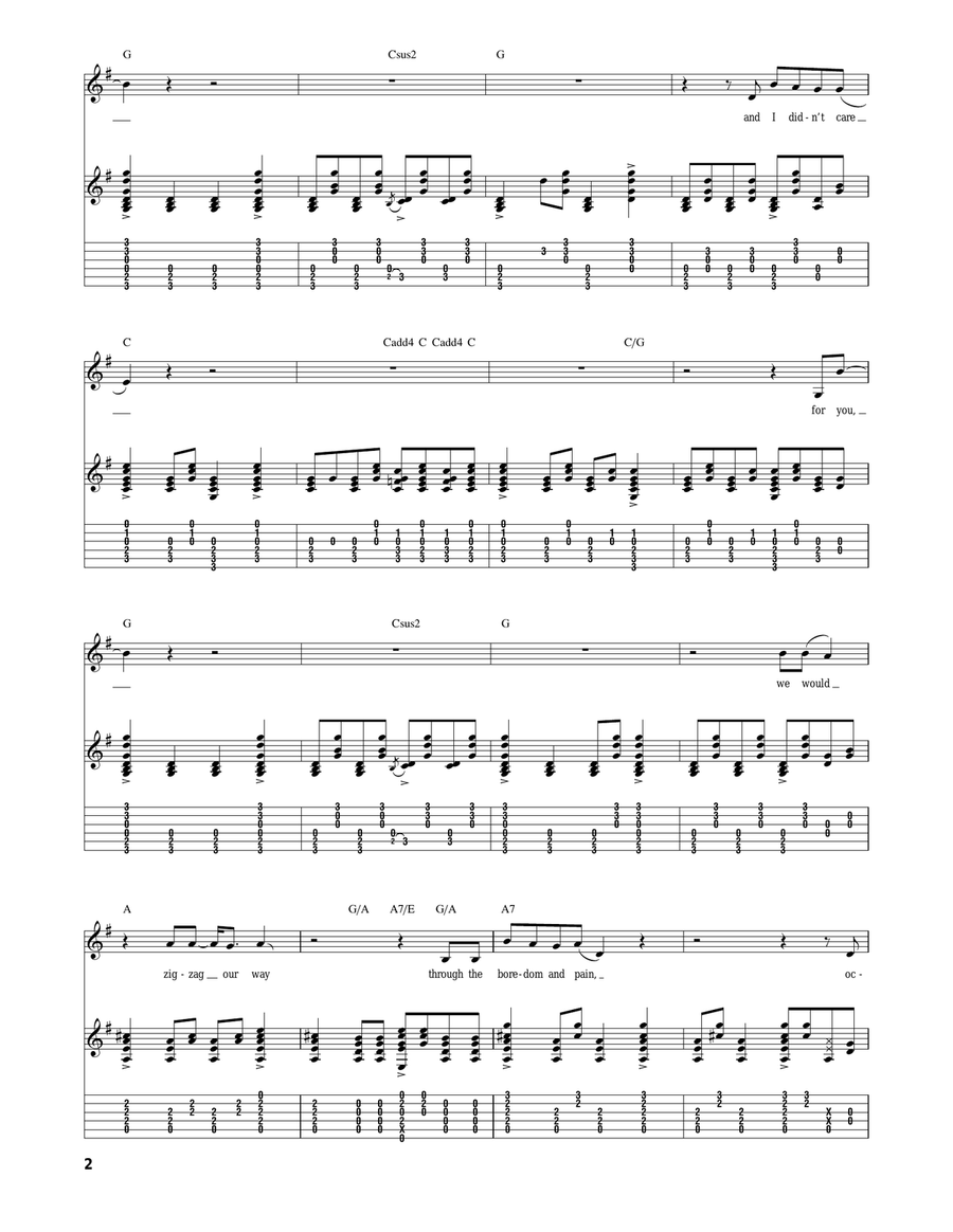 Pigs On The Wing (Part 1) Acoustic Guitar scores gallery preview page 2