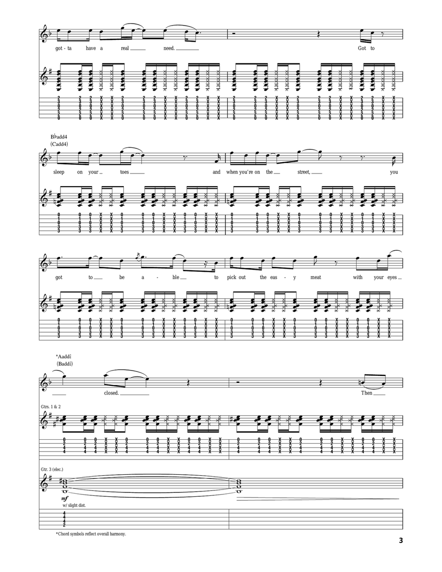 Dogs Dogs Acoustic Guitar scores gallery preview page 3