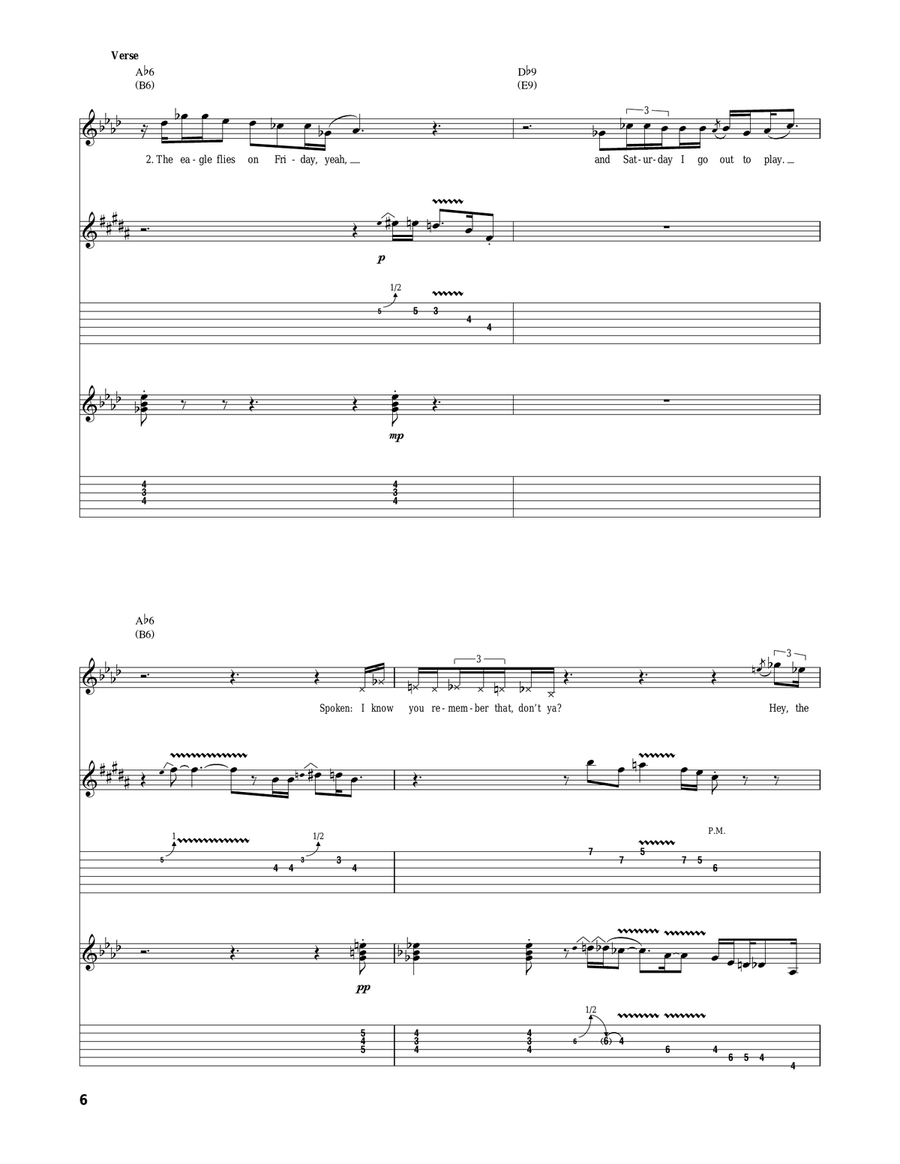 (They Call It) Stormy Monday (Stormy Monday Blues) Acoustic Guitar scores gallery preview page 6