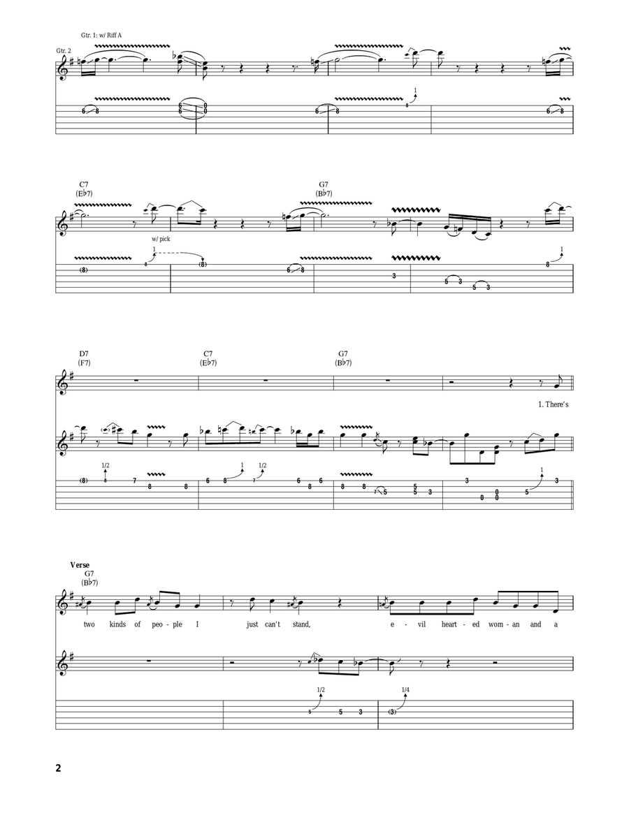 Don't Lie To Me Acoustic Guitar scores gallery preview page 2