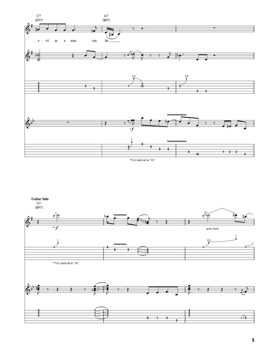Don't Lie To Me Acoustic Guitar scores gallery preview page 5