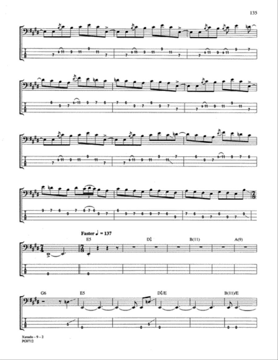 Xanadu Guitar Tablature scores gallery preview page 2