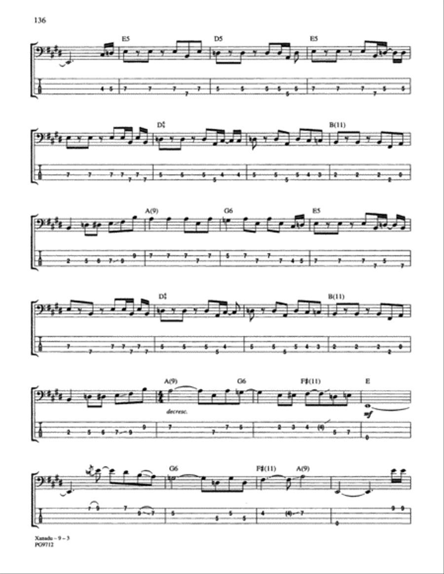 Xanadu Guitar Tablature scores gallery preview page 3