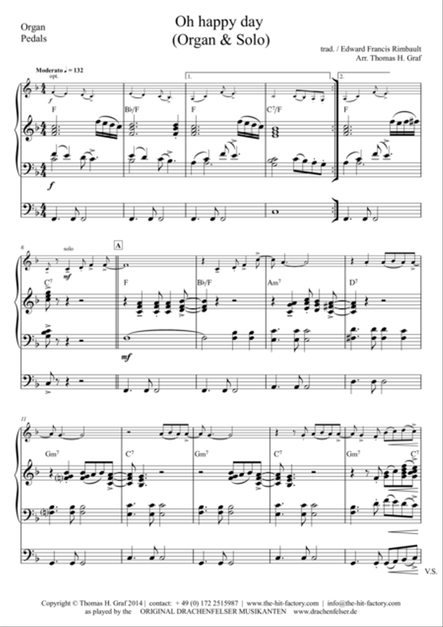 Oh happy day - Organ & solo instrument Clarinet scores gallery preview page 1