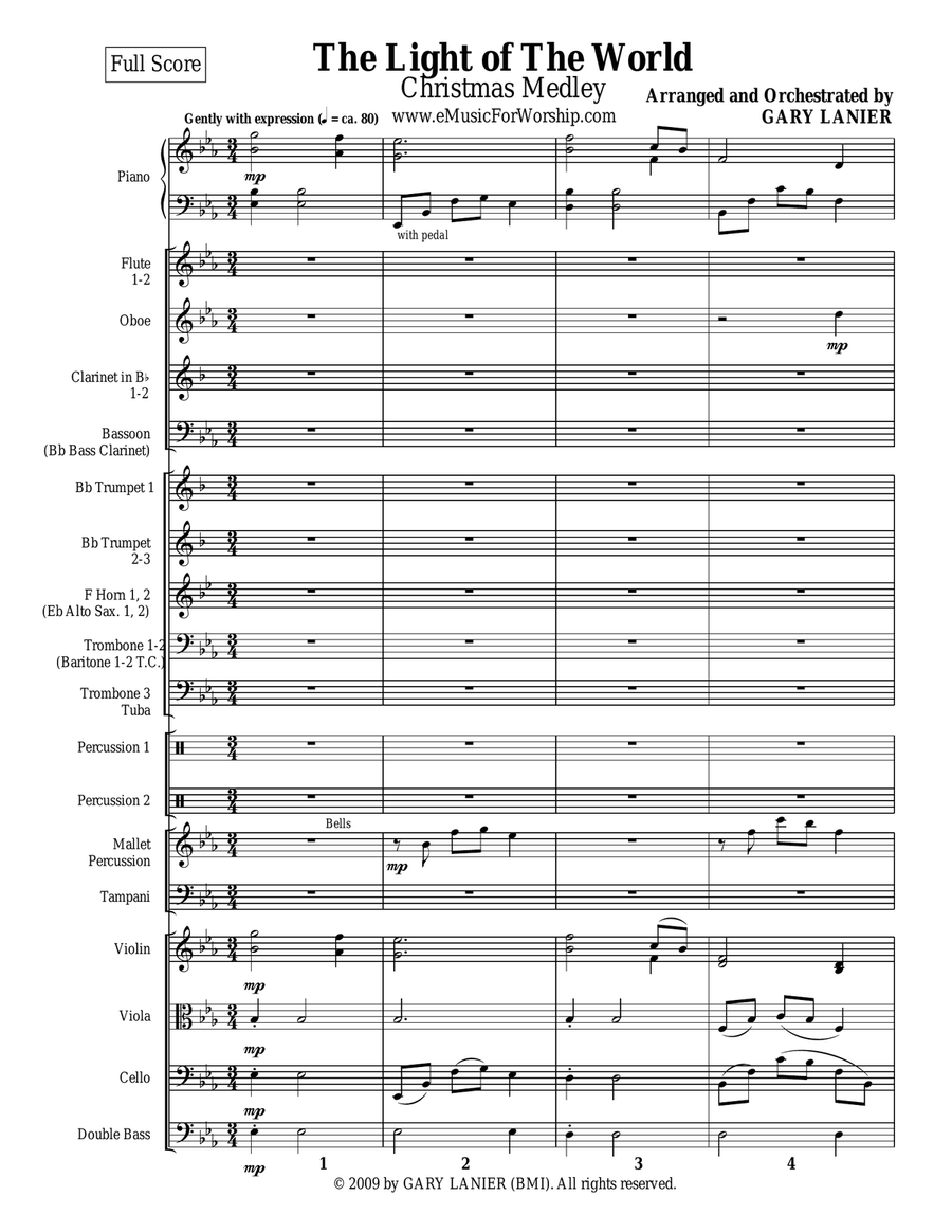 CHRISTMAS ORCHESTRA! THE LIGHT OF THE WORLD (Orchestra Score and Parts) Full Orchestra scores gallery preview page 3