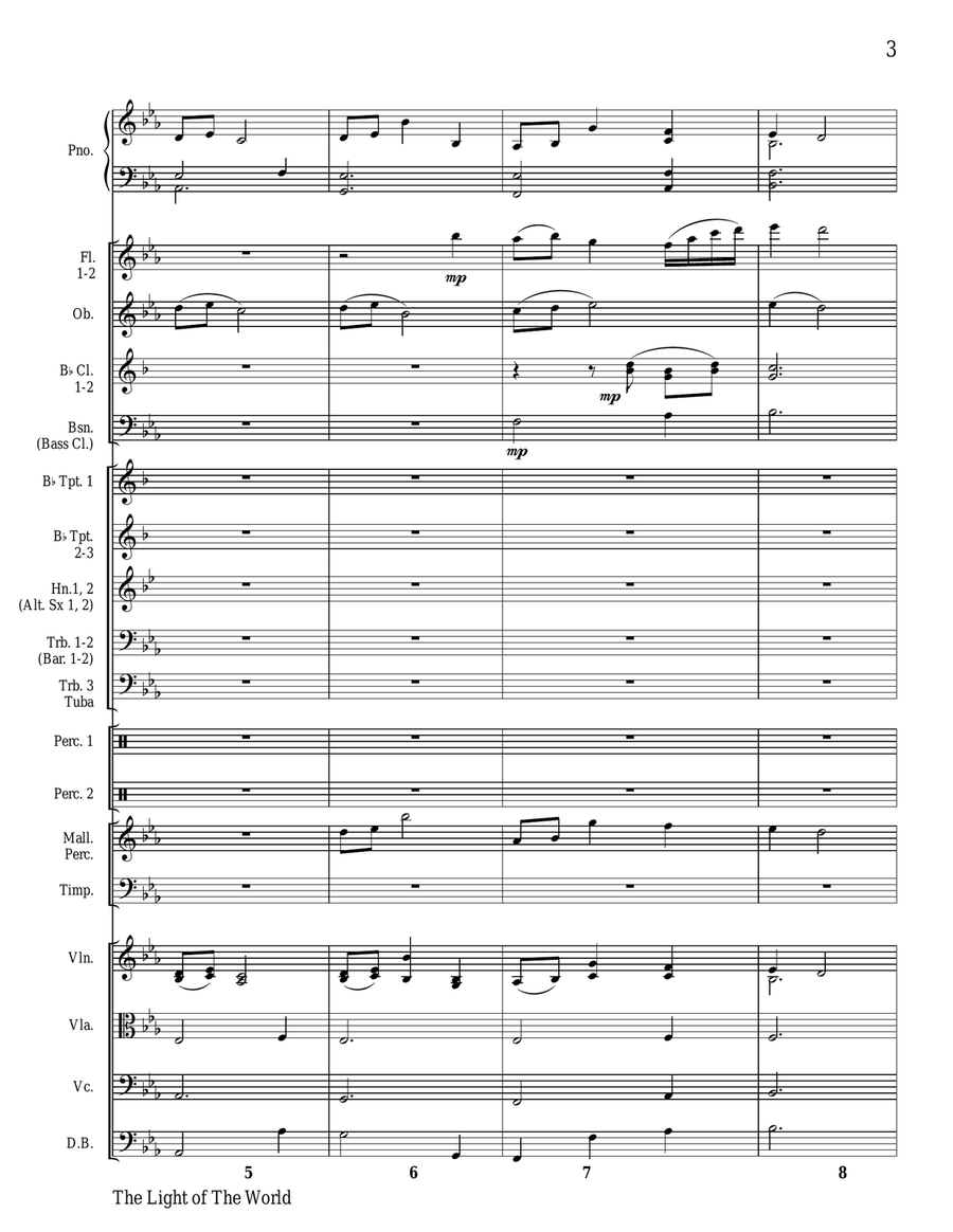 CHRISTMAS ORCHESTRA! THE LIGHT OF THE WORLD (Orchestra Score and Parts) Full Orchestra scores gallery preview page 4