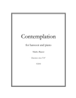 Contemplation for bassoon and piano