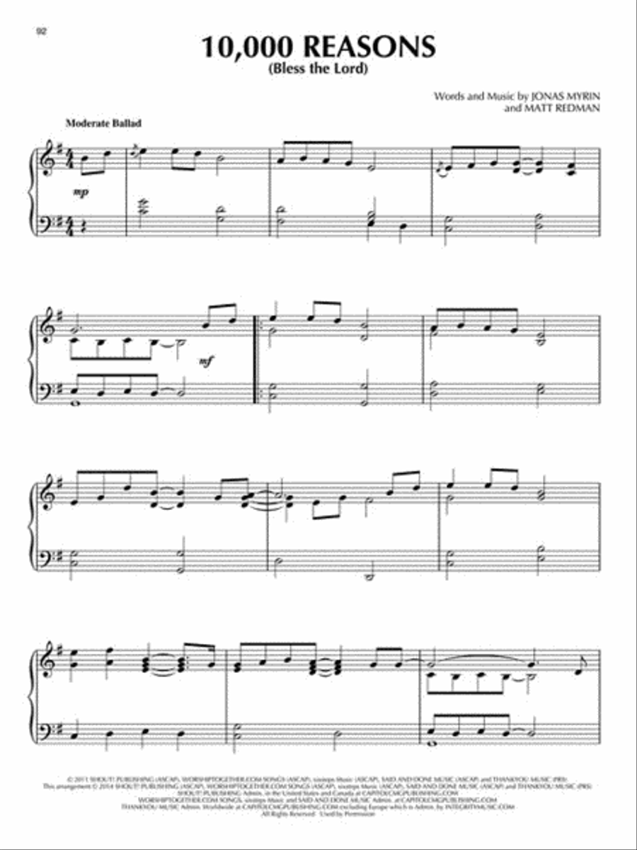Top Christian Downloads Piano Solo scores gallery preview page 5