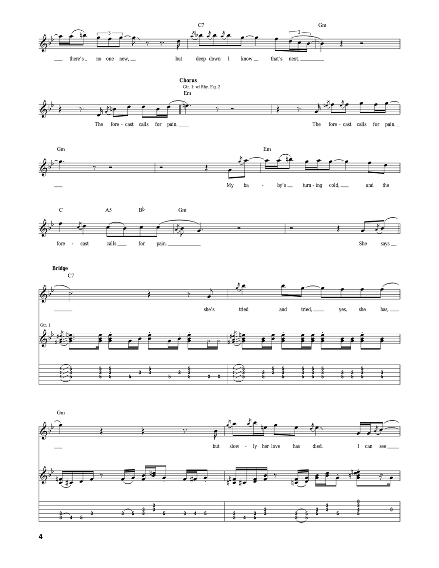 The Forecast (Calls For Pain) Acoustic Guitar scores gallery preview page 4