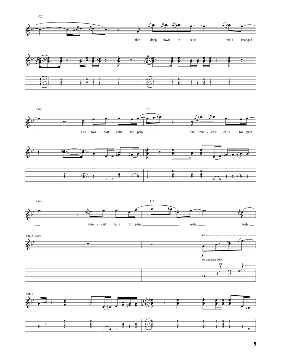 The Forecast (Calls For Pain) Acoustic Guitar scores gallery preview page 5