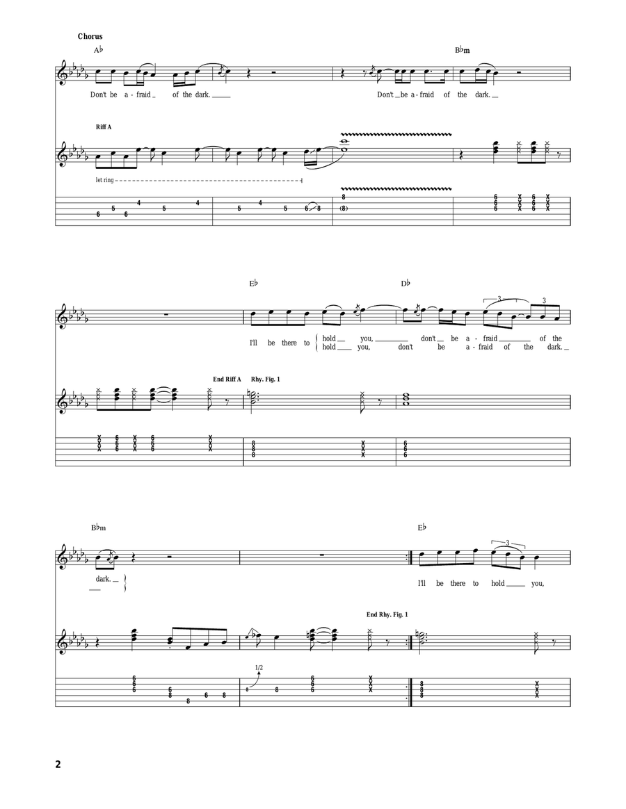 Don't Be Afraid Of The Dark Acoustic Guitar scores gallery preview page 2