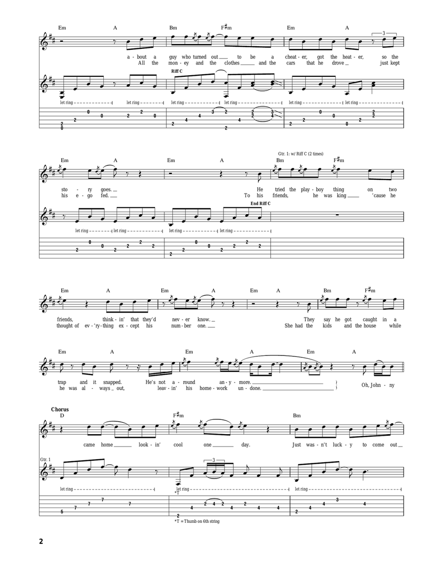 Poor Johnny Poor Johnny Acoustic Guitar scores gallery preview page 2
