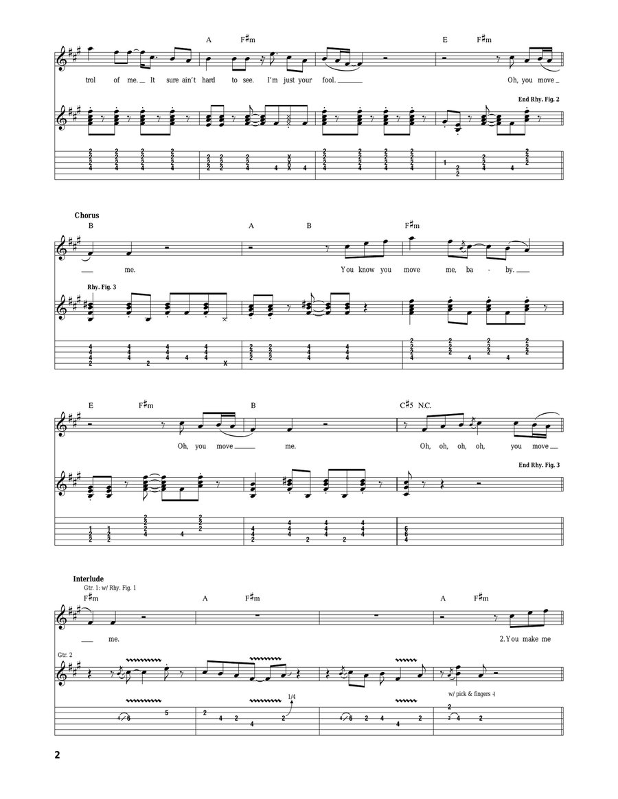 You Move Me You Move Me Acoustic Guitar scores gallery preview page 2