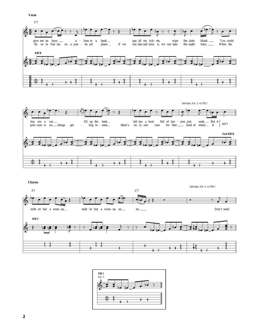 Nothin' But A Woman Nothin' But A Woman Acoustic Guitar scores gallery preview page 2